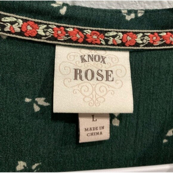 Knox Rose Green Boho Blouse - Picture 4 of 6